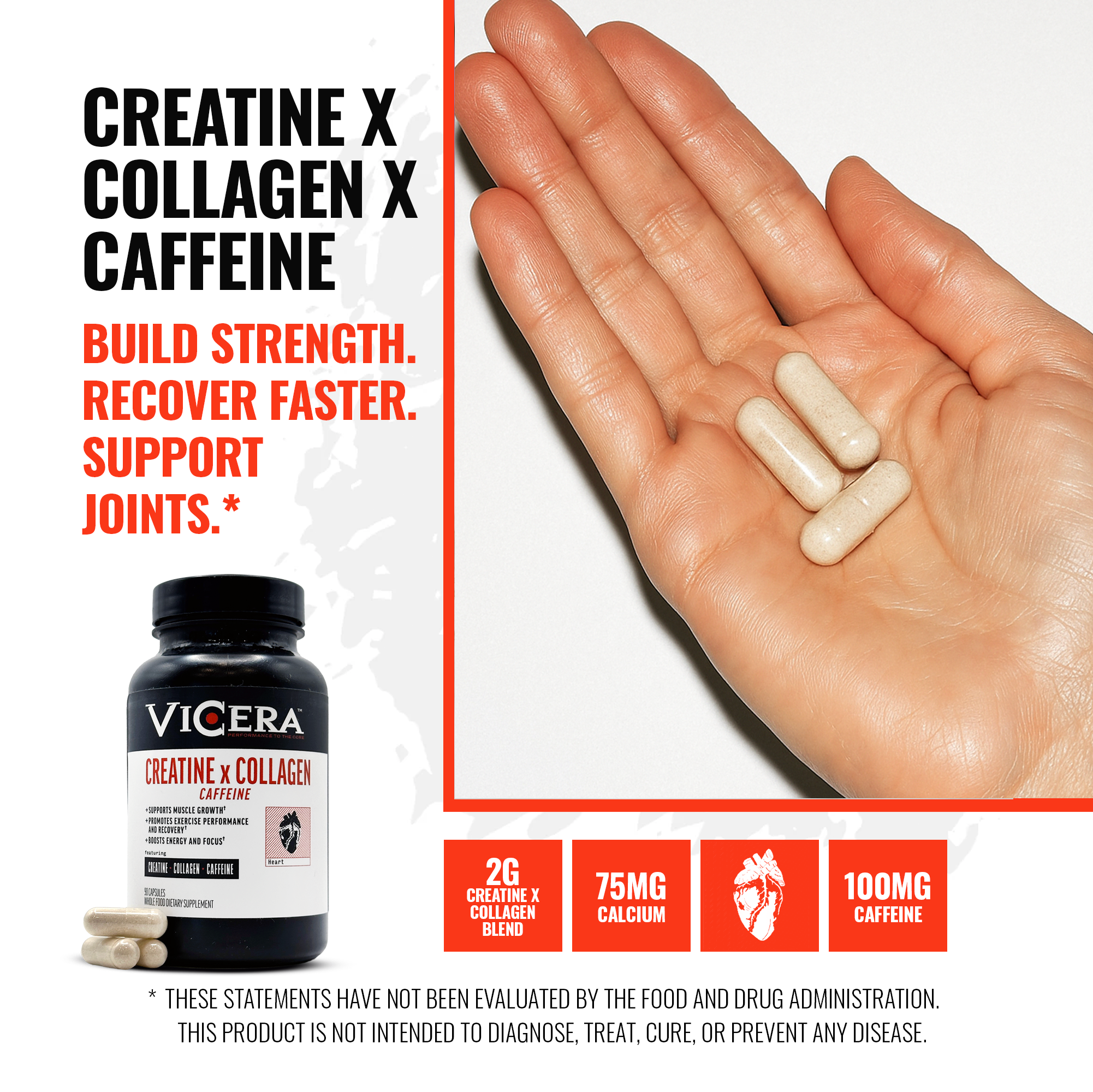 CREATINE X COLLAGEN X CAFFEINE | REVOLUTIONARY SUPERFOOD BLEND- VICERA