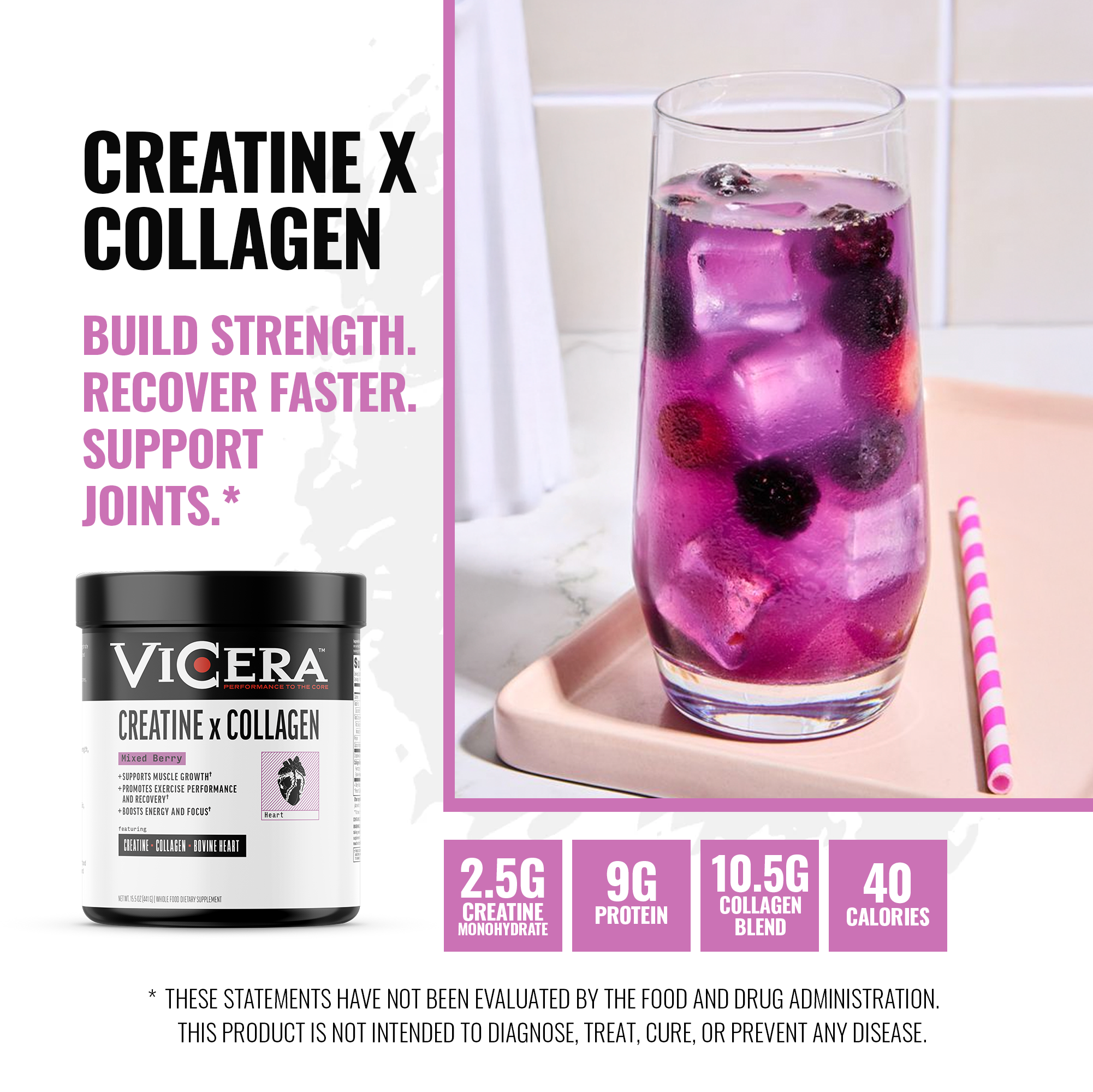 CREATINE X COLLAGEN | MIXED BERRY | REVOLUTIONARY BLEND - VICERA CREATINE X COLLAGEN | MIXED BERRY | REVOLUTIONARY BLEND - VICERA