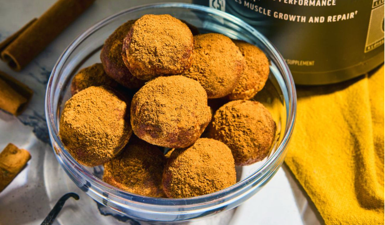 Cinnamon Roll Protein Bites