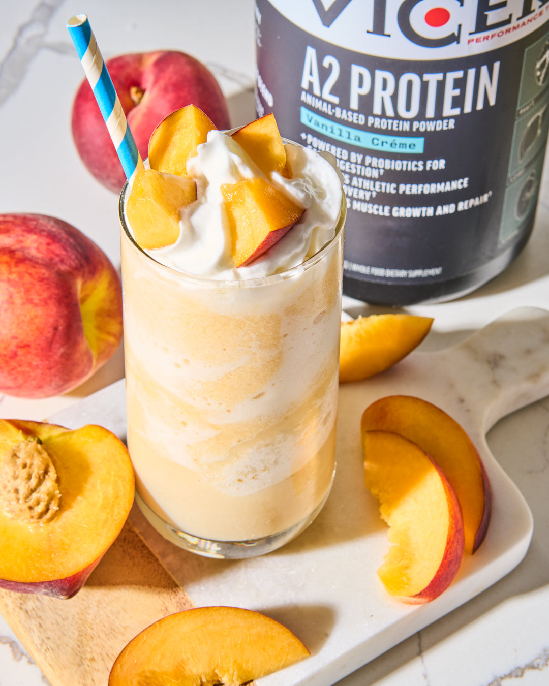 Peaches & Cream Protein Shake