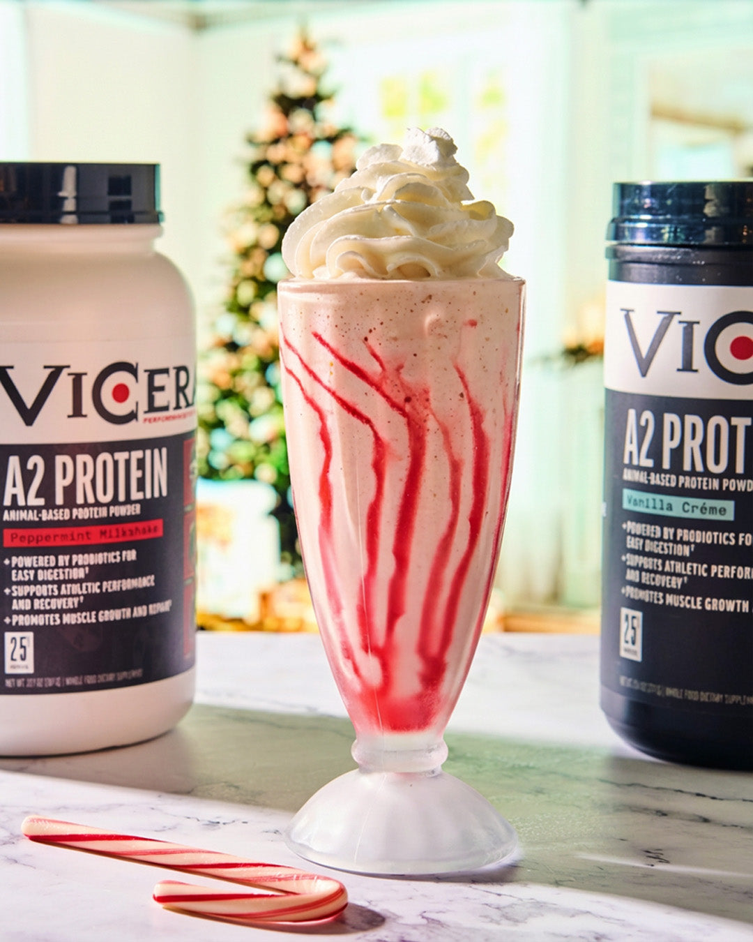 Candy Cane Protein Shake